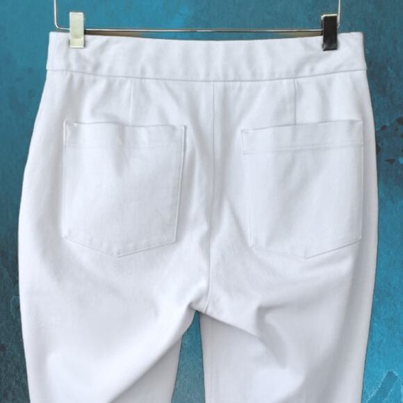 SPANX On-The-Go Cropped Kick Flare Pants Classic White Small 2-4 Summer - Picture 7 of 11